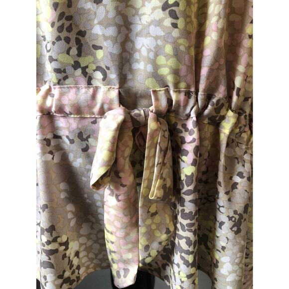 Ann Taylor cream drawstring peplum blouse size large petite women's - Picture 2 of 5